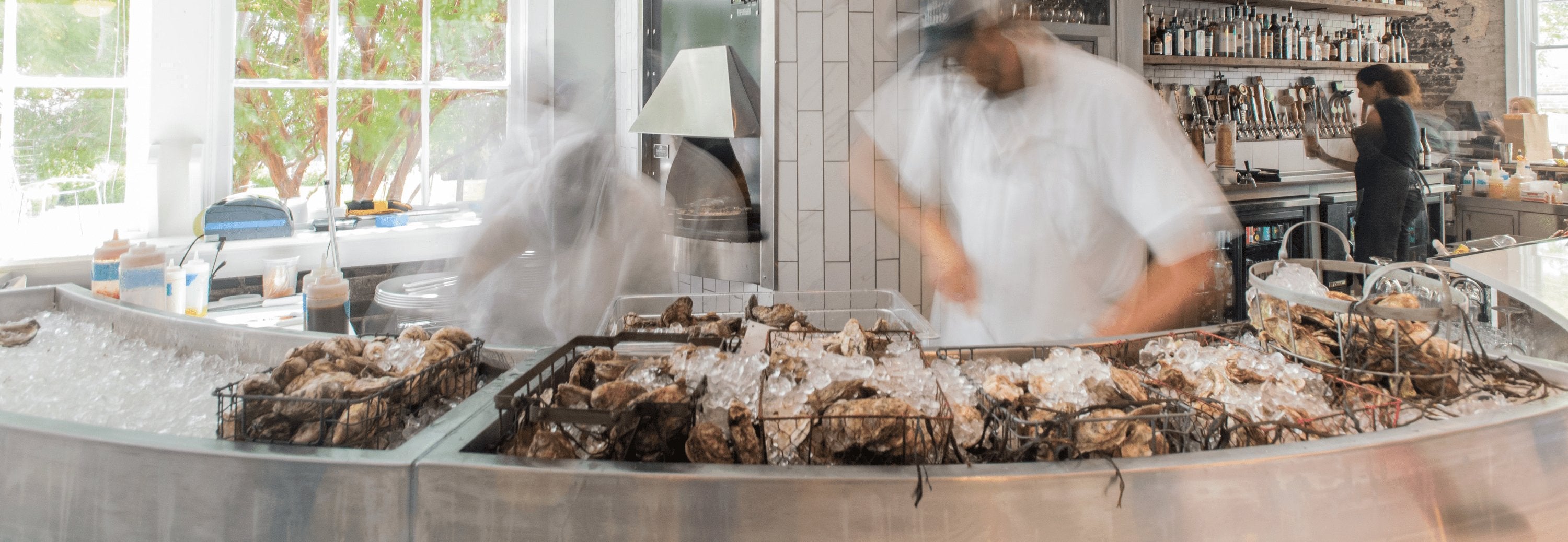 oysters on a platter