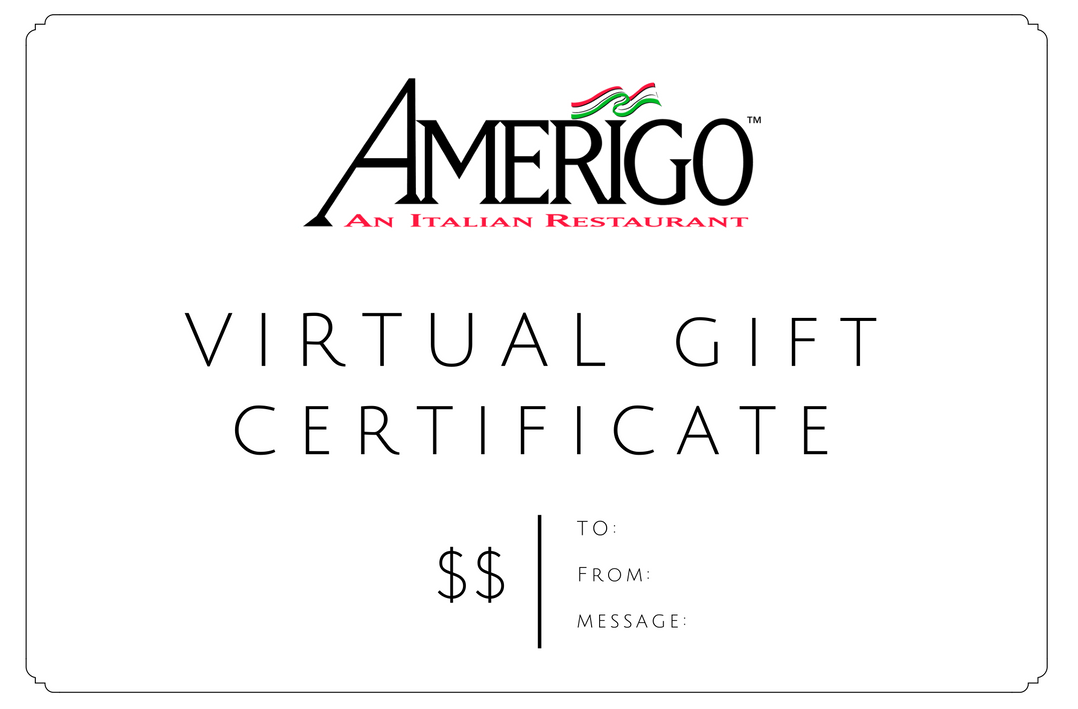 Amerigo Virtual Gift Card