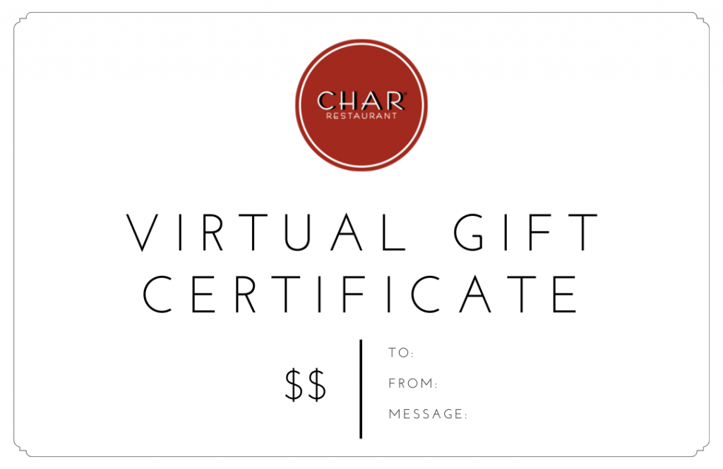Char Virtual Gift Card